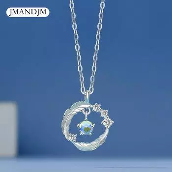 Двойное перьевое ожерелье женское лунный камень сплав светлый роскошный нишевый сладкий смысл женский подарок для девушки перо сопровождающее вас