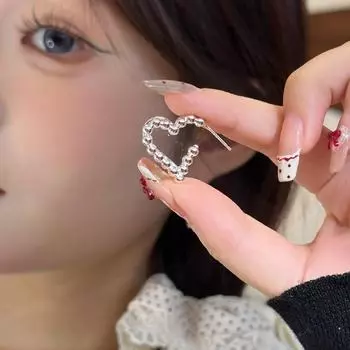 Двойное сердце ~ Элегантные двухслойные серьги Love для женщин: Уникальный, высококлассный, шикарный дизайн Double heart