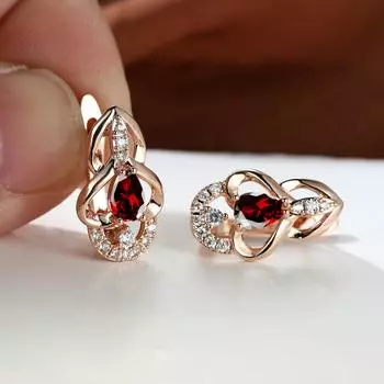 Двойное сердце полые серьги-кольца для женщин многоцветный циркон капли воды серьги цвета розового золота свадебные серьги ювелирные изделия чёрный