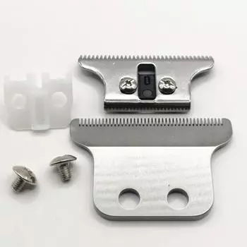 Двойное широкое лезвие триммера, сменное лезвие с 2 отверстиями для Wahl 8101 2215, регулируемое серебро