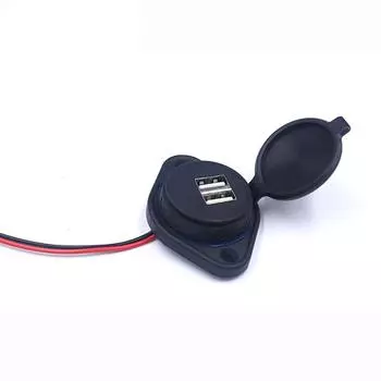 Двойное USB-разъемное зарядное устройство для поверхностного крепления для каравана, кемпера, прицепа, 12 В/24 В