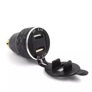 Двойное USB-зарядное устройство 4,2 А прикуриватель для BMW F800 F650 F700 R1200 GS R1200RT