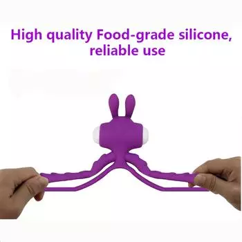 Двойное вибрационное кольцо для пениса, кольцо для пениса, мягкое силиконовое кольцо для взрослых, секс-игрушки для мужчин и пар, усиливающее более сильную эрекцию