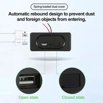 Двойное зарядное гнездо USB 3.1A 4.8A зарядная розетка панель питания телефон зарядное устройство со светодиодом для мотоцикла кемпера грузовика квадроцикла лодки автобуса автофургона