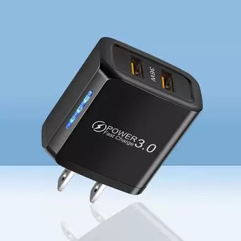 Двойное зарядное устройство USB 36 Вт Quick Charge 3.0 Быстрая зарядка QC 3.0 Адаптер зарядного устройства для мобильного телефона для iPhone Samsung Xiaomi EU/US Plug Black US Plug