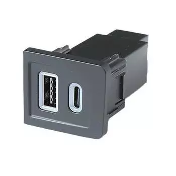 Двойное зарядное устройство USB-C PD для автомобиля Двойное зарядное устройство USB Зарядка в автомобиле Быстрая зарядка Высокая универсальность Установка Светодиодный индикатор CHINA