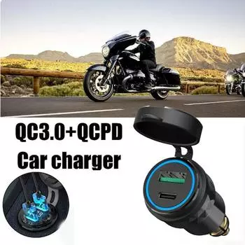 Двойное зарядное устройство USB Hella DIN, адаптер для мотоцикла BMW Ducati 12 В-24 В, высокое качество синий