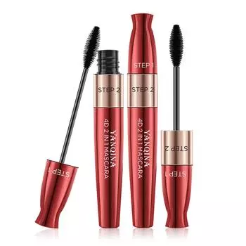 Двойного назначения, легко носить с собой, крутой черный, водостойкий, не размазанный, тонкая головка, завивающая ресницы, большой крем для ресниц #1