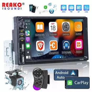 Двойной 2 Din 7-дюймовый автомобильный стерео радио MP5 Bluetooth Touch Carplay USB Mirror Link для GPS Bilicar-7042 7 inch