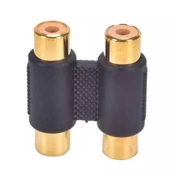 Двойной 2 X Rca Phono Coupler Female To Female Audio Video Connector Adapter Gold