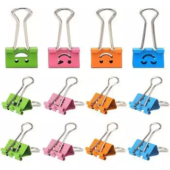 Двойной 40 4-дюймовый металлический бумажный документ офисный цветной зажим, 19 мм, штук, цвета, маленький, дизайн, зажим, организация, принадлежности, офис, милый,