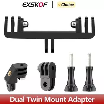 Двойной адаптер Twin Mount для GoPro Hero 13 12 11 10 9 8 7 6 5 4 SJCAM AKASO Insta360 X2 X3 X4 DJI Osmo Action Camera Accessories