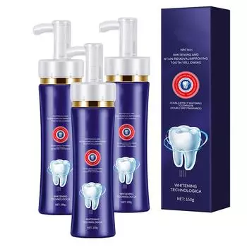 Двойной эффект отбеливающая свежая зубная паста устраняет неприятный запах изо рта очищает зубы пятна 150 г One Size