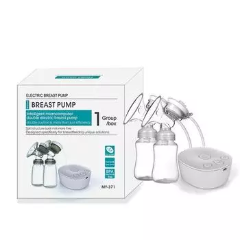 Двойной электрический молокоотсос 3 режима 9 уровней белый