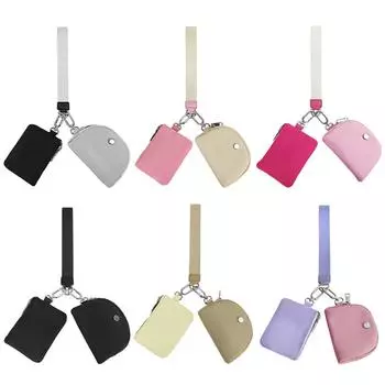 Двойной чехол-брелок-брелок-кошелек, маленький кошелек на молнии для монет, предзнаменование, портативный съемный мини-брелок для ключей, сумка Monry, сумка для пеленания A