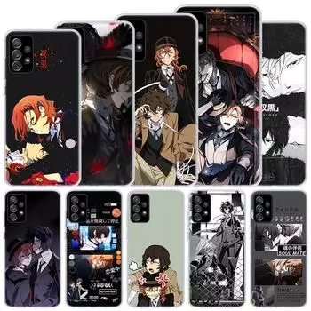 Двойной черный мягкий чехол Bungo Stray Dogs для Samsung Galaxy A52 A53 A32 A22 A12 5G, чехол для телефона A33 A23 A13 A72 A73 A02S A03S A42 Samsung A02S