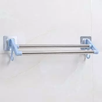 Двойной держатель для полотенец из нержавеющей стали, вращающаяся вешалка для полотенец, настенный держатель для полотенец для ванной комнаты, аксессуары для ванной комнаты A
