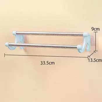 Двойной держатель для полотенец из нержавеющей стали, не требующий перфорации, настенный держатель для полотенец для ванной комнаты и кухни, аксессуары для ванной комнаты абрикосовый