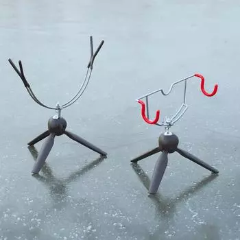 Двойной держатель для удочки, простая установка, зимний держатель для удочки, держатель для рыболовных снастей, зимнее море