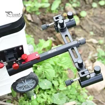 Двойной держатель для удочки, регулируемый на 360 градусов, прочная подставка для удочки из алюминиево-магниевого сплава, аксессуары для рыбалки на открытом воздухе красный черный