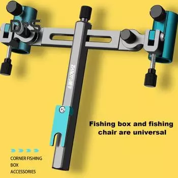 Двойной держатель для удочки, регулируемый на 360 градусов, прочная подставка для удочки из алюминиево-магниевого сплава, аксессуары для рыбалки на открытом воздухе красный черный