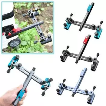 Двойной держатель для удочки, регулируемый на 360 градусов, из алюминиево-магниевого сплава, прочный красный черный