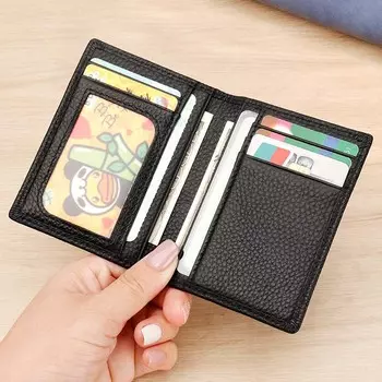 Двойной держатель для визитных карточек, кошелек для удостоверений личности Windows, документы, кошелек для мужчин, блокировка Rfid, кредитная карта кофейный