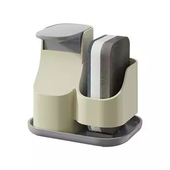 Двойной диспенсер для мыла Yousheng с держателем для губки, набор диспенсеров с помпой для мыла для кухонной раковины, настольный диспенсер для жидкого мыла для рук и посуды A