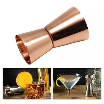 Двойной Джиггер, 15 мл/30 мл, напиток для вечеринки, легкая чистка, элегантный бармен, нержавеющая сталь Rose Gold