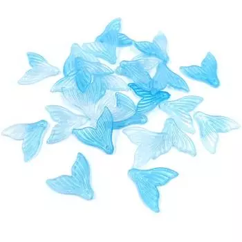 Двойной градиент цвета, 20 шт., аксессуары ручной работы, материал, бусины, перфорированная подвеска для браслета, ожерелья, изготовления ювелирных изделий Gradient синий