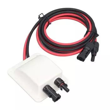 Двойной кабельный ввод солнечной батареи, водонепроницаемый корпус для дома на крыше, лодки, яхты, кемпинга, путешествия с длиной 2 м