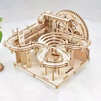 Двойной катящийся шаровой трек STEM Science Kit Детский деревянный 3D-пазл Набор DIY Образовательная наука