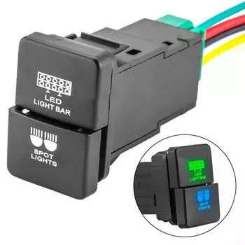 Двойной кнопочный переключатель для ночного вождения, удобная конструкция