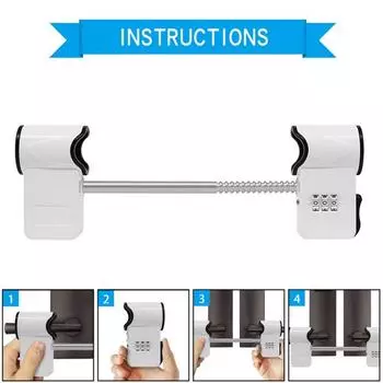 Двойной кодовый замок для двери, устойчивый к коррозии, не требующий инструментов, простая установка, 3-значный код безопасности