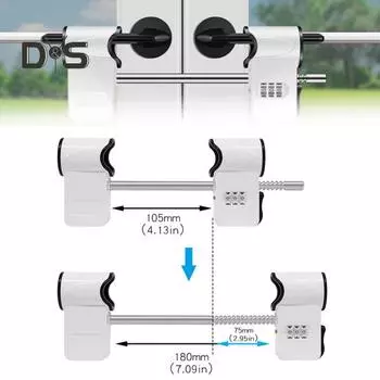Двойной кодовый замок для двери, устойчивый к коррозии, не требующий инструментов, простая установка, 3-значный код безопасности, металлический замок A