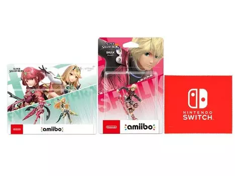 Двойной комплект amiibo [ХомураХикари] + amiibo Шалк (Братья Супер Смэш. серии) (Салфетка из микрофибры с логотипом Nintendo Switch входит в комплект)