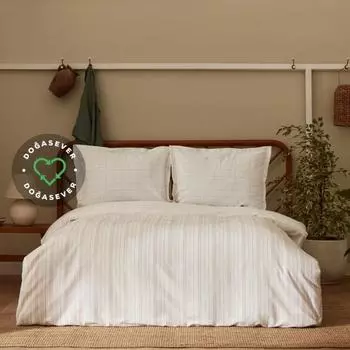 Двойной комплект пододеяльников Karaca Home Geo Recycle, бежевый