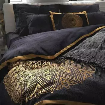 Двойной комплект пододеяльников с виньеткой, хлопок