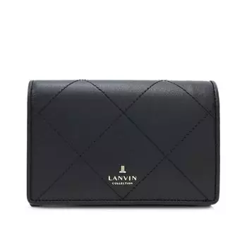Двойной кошелек Кошелек черный [Коллекция Lanvin] Croise 65-6045 Женский чёрный