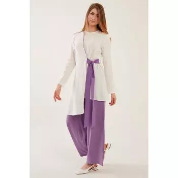 Двойной костюм в хиджабе цвета экрю