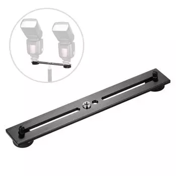 Двойной кронштейн для крепления штатива для камеры, кронштейны для вспышки, удлинитель с винтом 1/4 дюйма для камеры чёрный