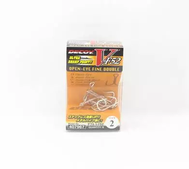 Двойной крючок Decoy V-F52 Двойные крючки для тяжелых условий эксплуатации, размер 2 (7967)