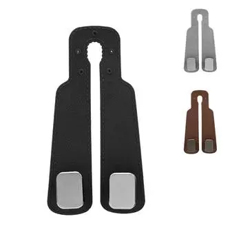 Двойной крючок для спинки автомобильного сиденья, кожаный подголовник для автомобильного сиденья, двойные крючки, универсальная автомобильная спинка сиденья чёрный