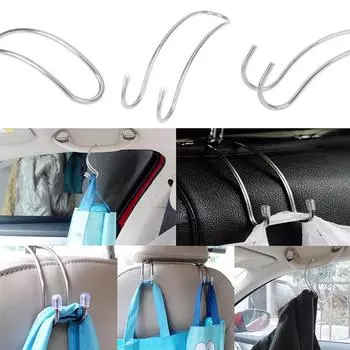 Двойной крючок для заднего сиденья автомобиля, вешалка для подголовника, держатель для сумочки и одежды