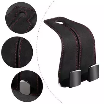 Двойной крючок, индивидуальный крючок для спинки сиденья, автомобильные аксессуары, держатель для сумки, органайзер для спинки сиденья автомобиля, для сумки, кошелька, пальто gray