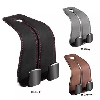 Двойной крючок индивидуальный крючок для спинки сиденья удобный для автомобиля для сумки кошелька пальто gray