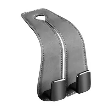 Двойной крючок, индивидуальный крючок для спинки сиденья, автомобильные аксессуары, крючок для подголовника сиденья автомобиля, универсальная вешалка для хранения вещей в автомобиле gray