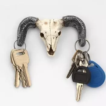 Двойной крючок из бычьего рога из смолы, настенный крючок, подвесная стойка для хранения, крючок-скелет из имитации коровьего рога