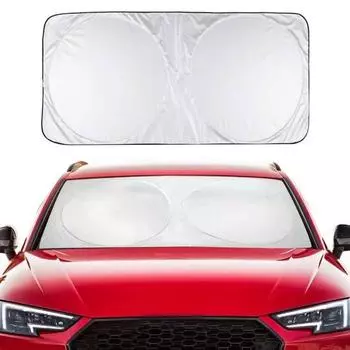Двойной круг переднего лобового стекла автомобиля, блокирующий солнечный нагрев, анти-УФ-защитный чехол
