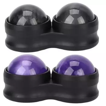 Двойной массажный мяч, миофасциальный терапевтический мяч для подвижности тканей, инструмент для лечения боли в мышцах и суставах Black